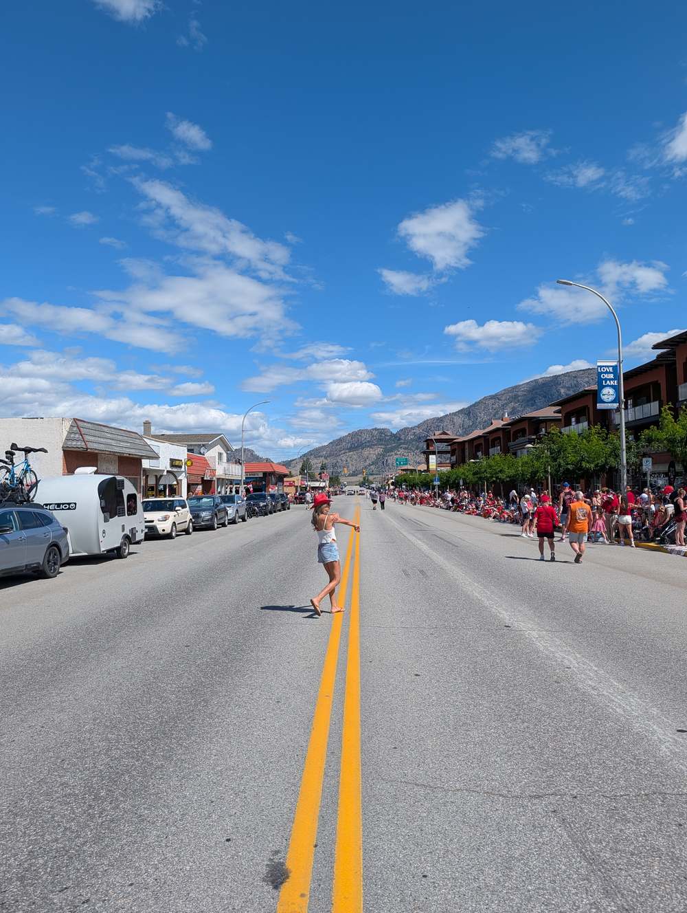 Main Street Osoyoos during a summer community festival